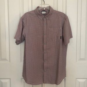 Red, Blue, & White Plaid Short Sleeve Columbia Shirt
